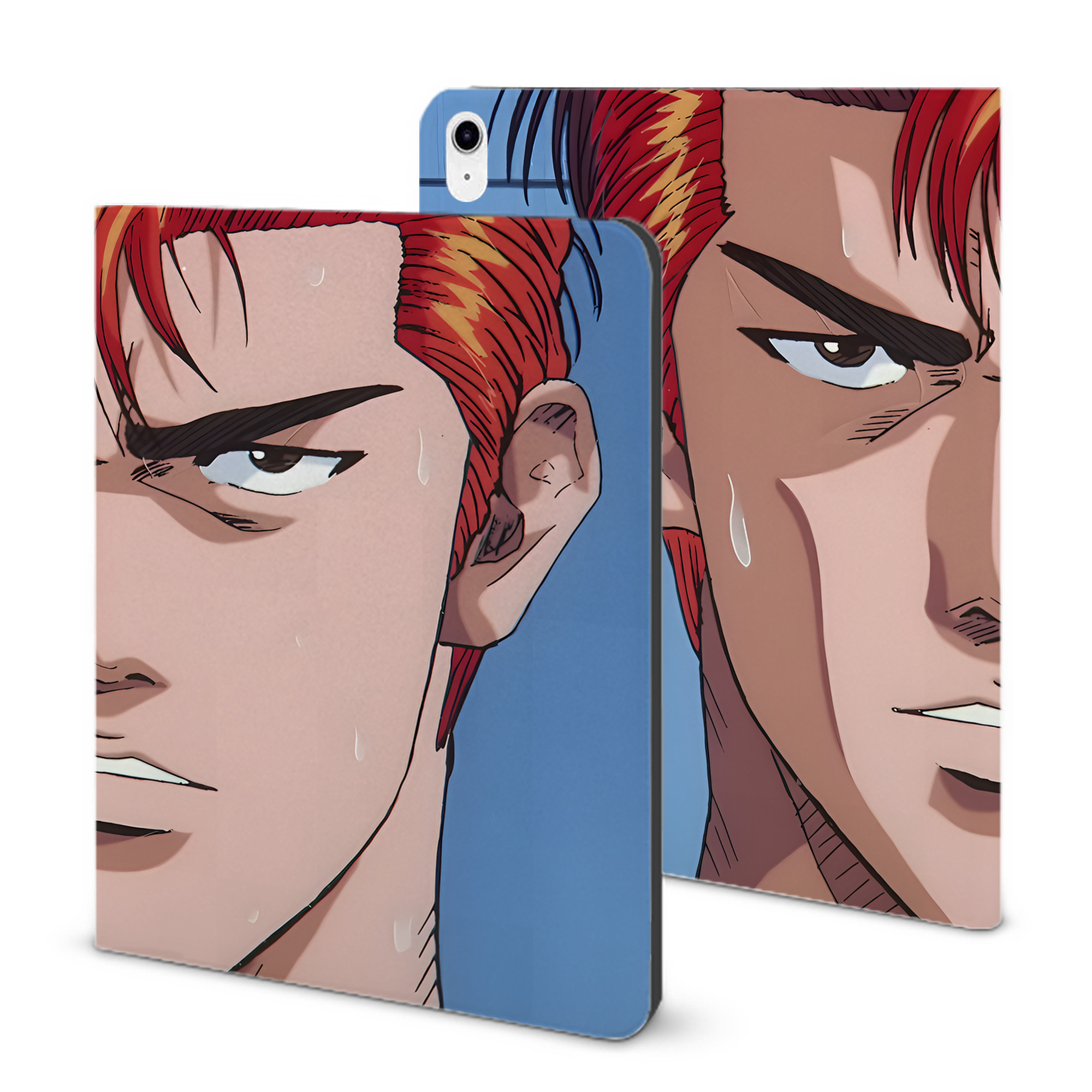 （画像用） SLAM DUNK／スラムダンク IPad ケース ブック型 PUレザー TPU 耐衝撃 軽量 薄型 ペン収納なし 全面保護 IPad 各モデル対応